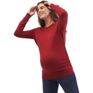Motherhood Maternity Red Crewneck Sweater Size XL